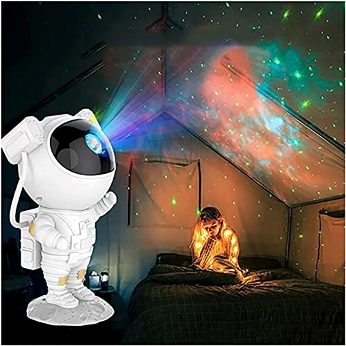 Proyector astronauta con altavoz bluetooth